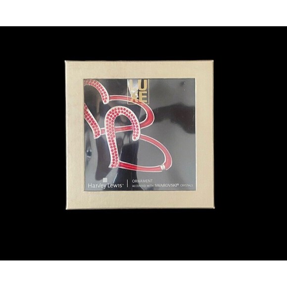 Harvey Lewis HEARTS Christmas Ornament Accented With SWAROVSKI Crystals 2005 NEW - Picture 2 of 2